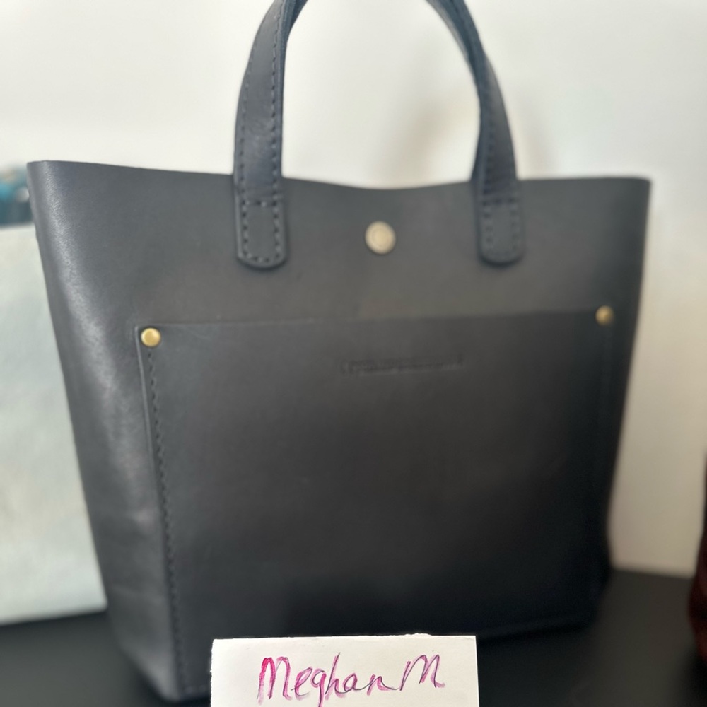 Black mini Portland Leather crossbody snap